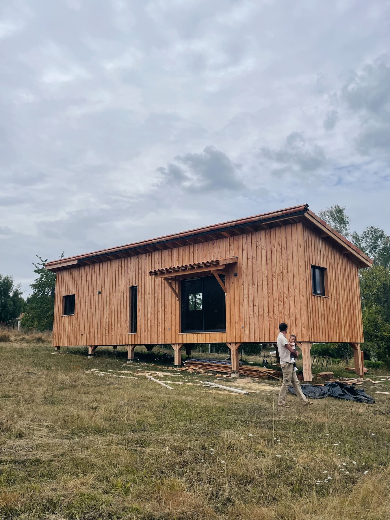 Cottage ossature bois sur pilotis